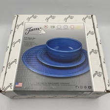 Fiesta 3 Piece Bistro Set Lapis Blue 1482 327 7.25 Plate 10.5 Plate 22oz Bowl