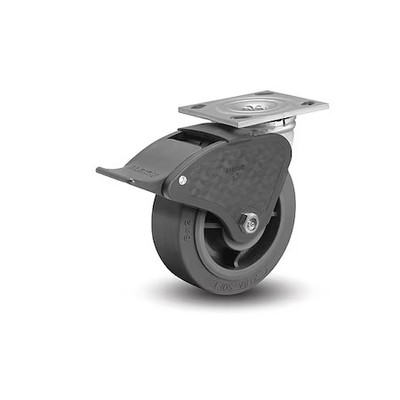 Albion 16Xs08201st 8'' X 2'' Non-Marking Rubber Soft Flat Swivel Caster, Total