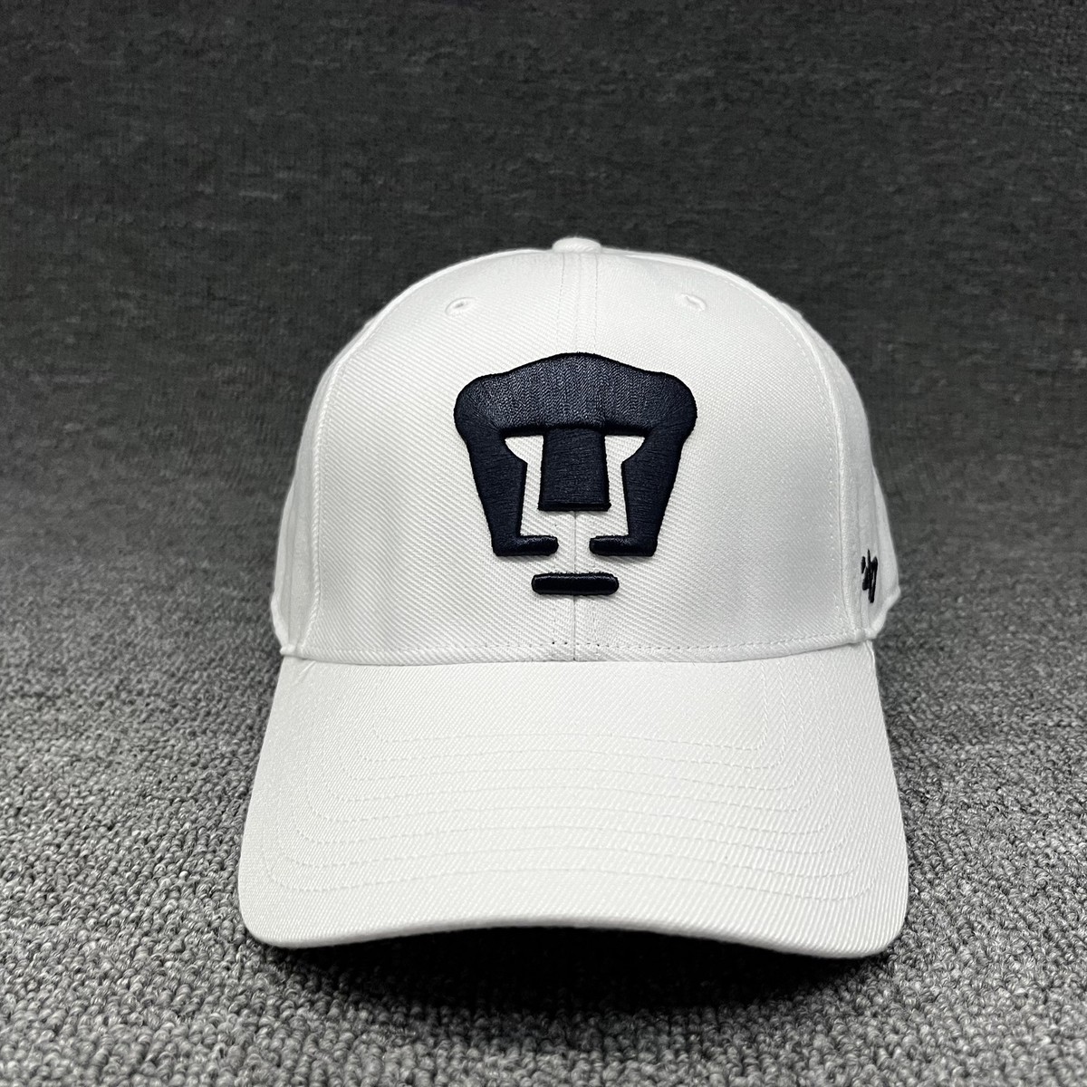 '47 Pumas UNAM MVP Adjustable Hat White Black Soccer Club Strapback Cap