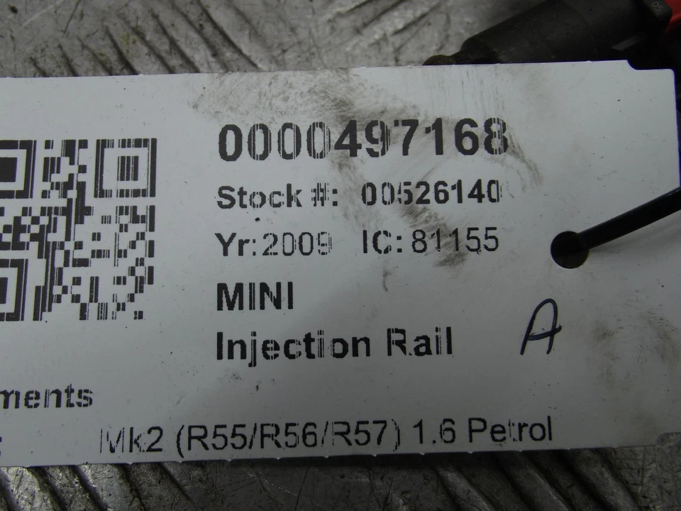 Riel de inyección Mini Bmw Cooper con inyector 7575646 R56 1.6 gasolina 2006-2015S Foto 3 de 4