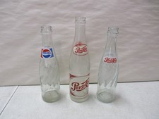 3 Vintage Pepsi-Cola Bottles