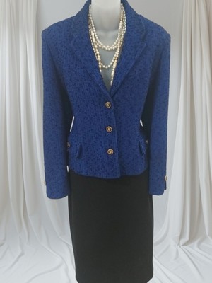 Beautiful Blue St.John Jacket Navy,size 12
