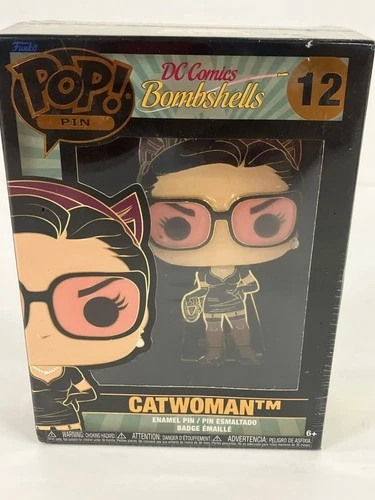 Funko Pop! Pin: DC Comics Bombshells Catwoman Enamel Pin #12 - SEALED