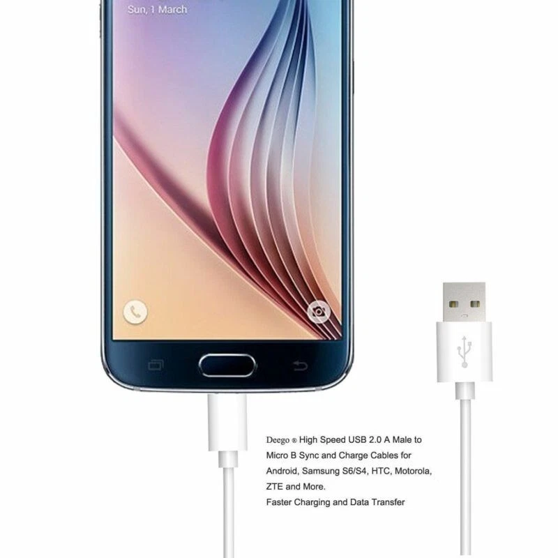 10 PACK Micro USB Cable Charger Cord Bulk For Android Samsung Moto HTC LG - Image 3 of 4