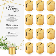 12 Pcs Wood Table Number Holders Wedding Wooden Place Card Holder Bulk Mini Cyli