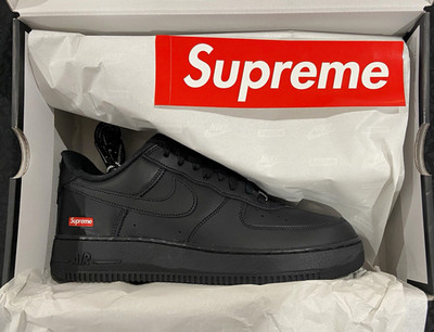 Nike Supreme x Air Force 1 Low Men s Black size 9 (SHIP SAME DAY)