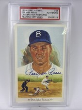 1989 Perez-Steele Celebration Postcard #34 Pee Wee Reese Autograph PSA/DNA Cert