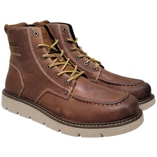 CAT Men Covert Boot Combat Ankle Boots Size US 10M Brown Leather