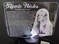 Stevie Nicks Leather and Lace Large L.E.D. Sign Display