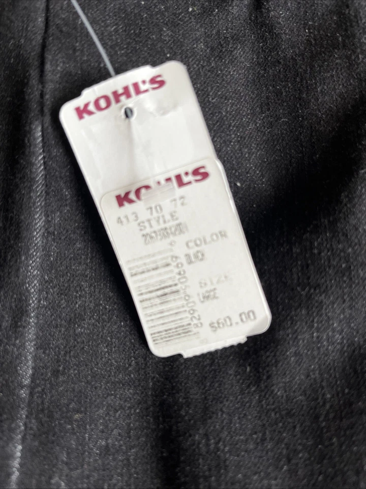 Falda Chaps Mujer L Grande Negra Pull On Denim Recta Lápiz Elastizado Ranura Foto 4 de 4