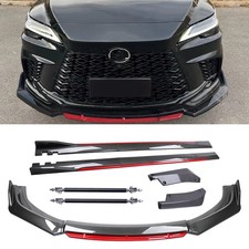 For Lexus Is300 Is350 Carbon Fiber Red Front Lip Chin Bumper Body Kit Side Skirt