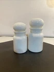 Vintage Milk Glass Apothecary Jars (2)  With Bubble Lids