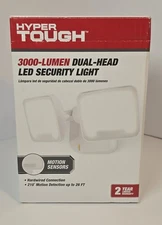 HyperTough Dual-Head LED Security Light Direct Wire 3000 Lumens Motion Sensing