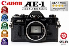 Canon AE-1 Black 35mm SLR Film Camera Body Only Serviced Tested Fully Working