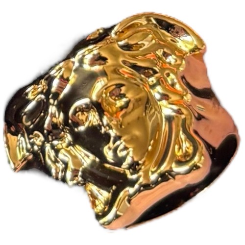 Genuine VERSACE La Medusa Ring Brass Gold Plated (Size UK J) New Boxed RRP £285 - Picture 3 of 11