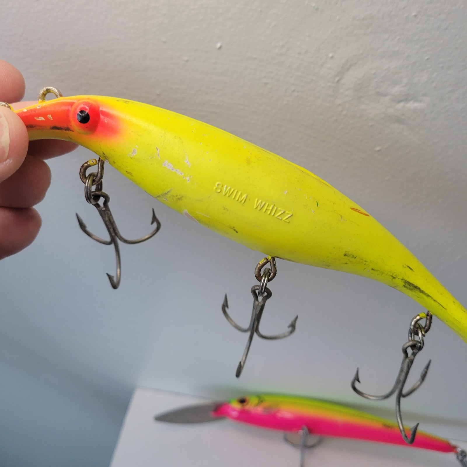 Lot of 4 Fishing Lures Plugs Crankbait Large Storm Bomber Manns Homer Swim Whizz - Image 4