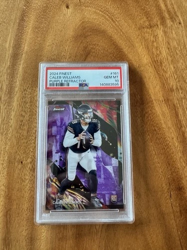Topps Finest - Uncommon Caleb Williams #161 Purple Refractor /200 (RC) Psa 10