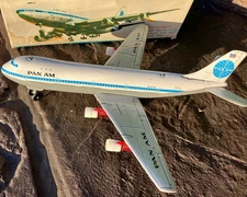 Pan Am Air Tin Toy Boeing 747 Battery Operated Jet Japan Lithograph original box