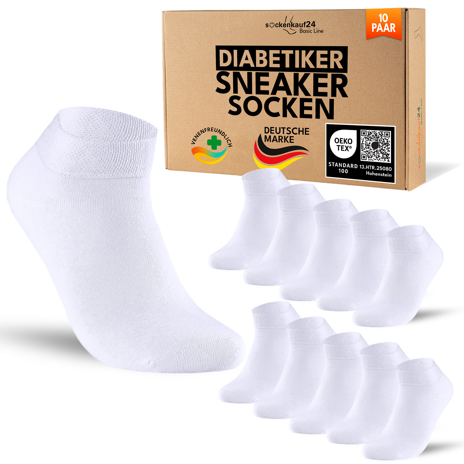 Zapatillas Diabéticas Calcetines Sin Goma Cortos Hombre Mujer Algodón Sin Costuras