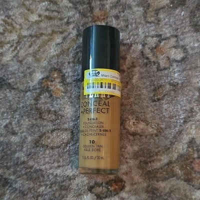 Milani Conceal + Perfect 2-IN-1 Foundation 10 Golden Tan Full Matte 1oz