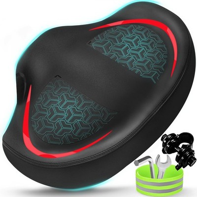 Noseless Bike Seat Cushion for Men & Women - Extra Padding & Comfort Wide Bic...