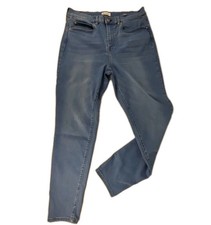 Nicole Miller Jeans Womens 12 Soho High Rise Ankle Skinny Stretch Med Blue Denim