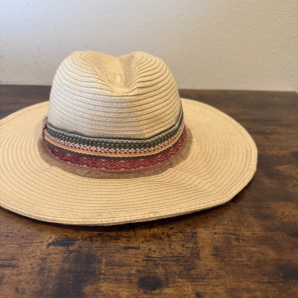 Sombrero de paja artesanal SCALA Pronto - bronceado, borde de cinta, talla única, sombrero para el sol Foto 2 de 4