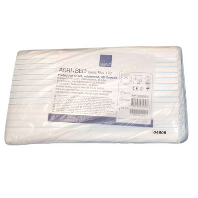 Abena Abri-Bed Basic Plus Einweg-Schutzlaken 80x170 cm | 25 Stück Packung