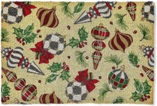 Entrance Mat, Decorative Outdoor Front Door Mat for Christmas, Coir Door Mat,
