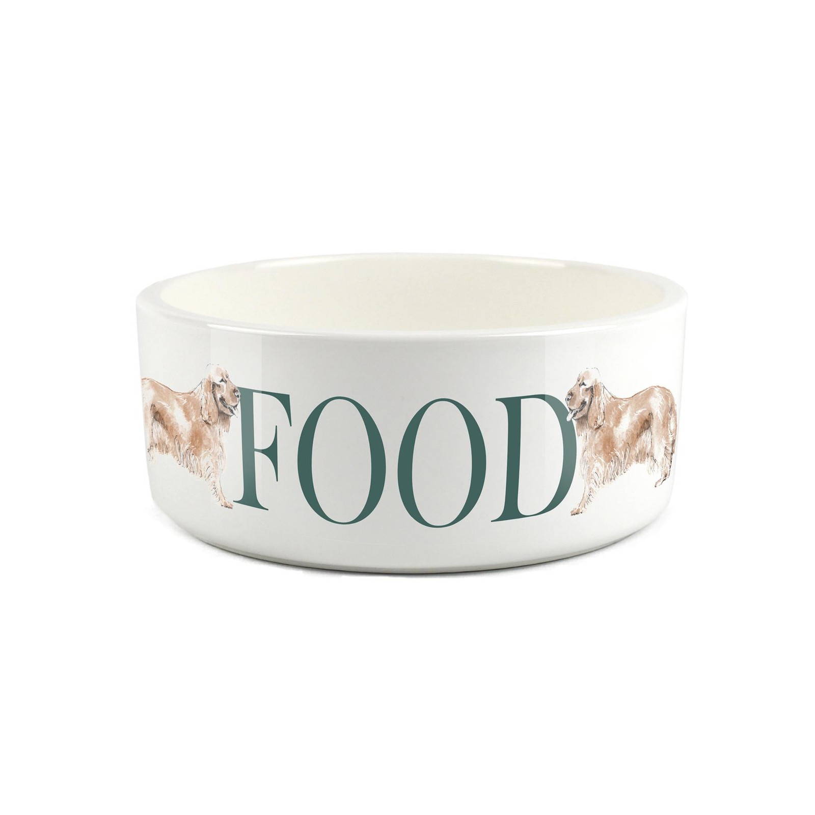 Cocker Spaniel Pet Bowl - Dog Portrait Large Ceramic Food Bowl/Dish Dog Gift