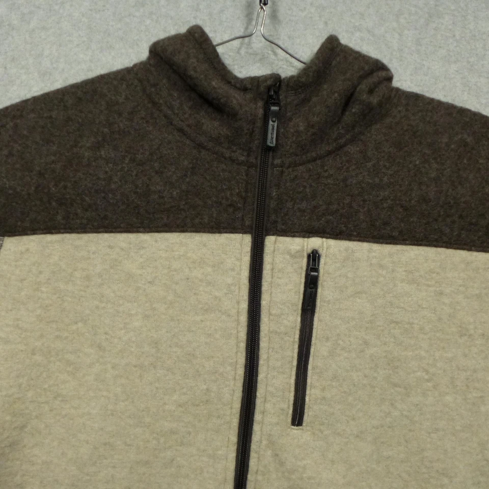 Smartwool Jacket Mens XL Brown Hooded Full Zip Merino Wool Fleece SW016522 - Image 3 of 4