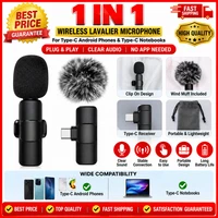Wireless Lavalier Lapel Microphone Clip Mic Noise Reduction iPhone Android Video
