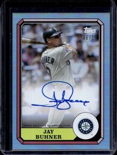 2025 Topps Archives Jay Buhner 1987 Boardwalk and Baseball Auto Blue Foil #/25