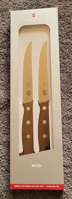 VICTORINOX Wood Steakmesser-Set 5.1200.12G 2-teilig gerader Schliff 12cm