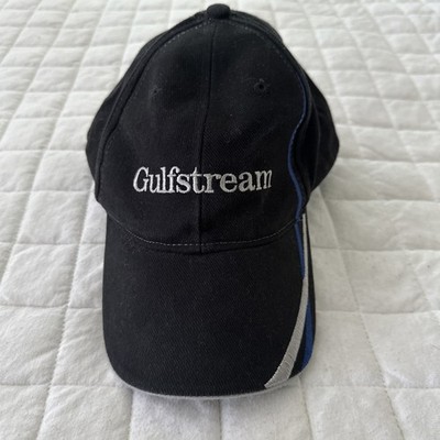 Gulfstream Hat Cap Adult Black Embroidered Logo Adjustable Snapback Jet Aviation