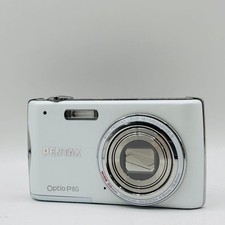 PENTAX Optio P80 White Compact Digital Camera Tested Working Seller Japan