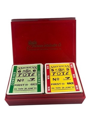 The Tote American Totalisator HORSE RACING TICKET 2 Decks & Case NOT Complete