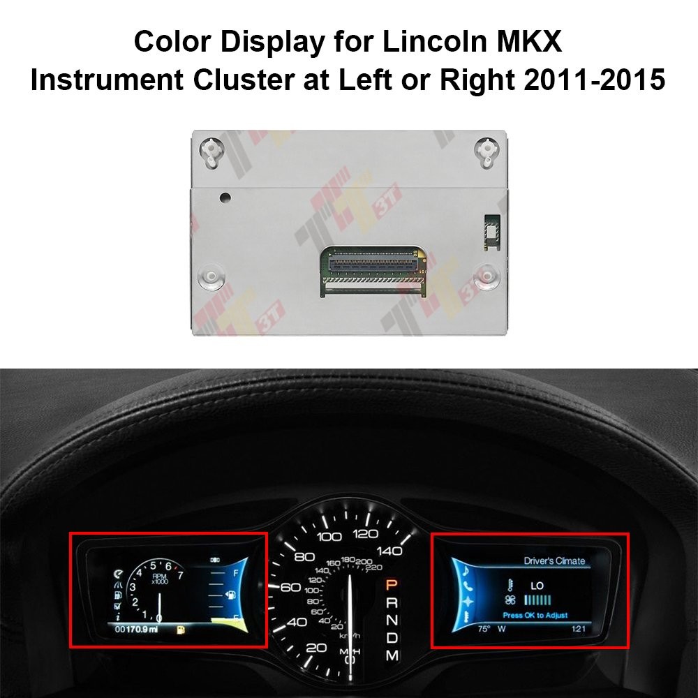 Color Display for Lincoln MKX MKZ Instrument Speedometer at Left