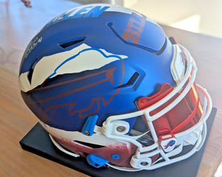 Josh Allen Custom Painted Signed Speed Flex with COA Buffalo Bills NFL