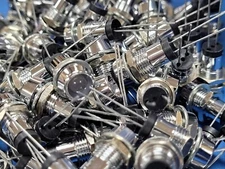 (2PCS) PL320-1G13-S Green LED Panel Mount Metal Holder Chrome Finish