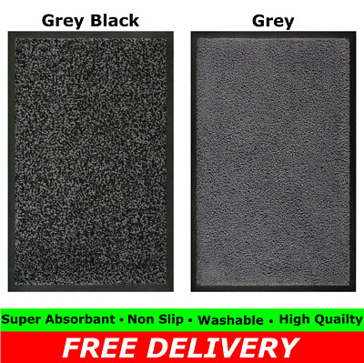 Grau Fußmatte Indoor Outdoor Küche Boden Teppich Antirutschmatten Waschbar Groß