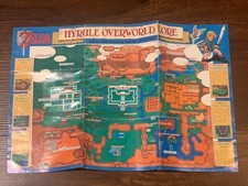 Legend of Zelda Link Past Map Poster SNES Super Nintendo Instruction Manual Only