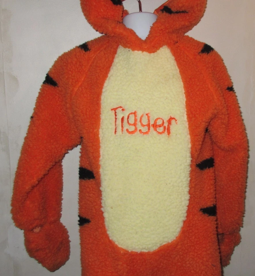 THE DISNEY STORE TIGGER PLUSH CHILD'S HALLOWEEN COSTUME 4-6T REAR FULL ZIPPER - Image 3 of 4
