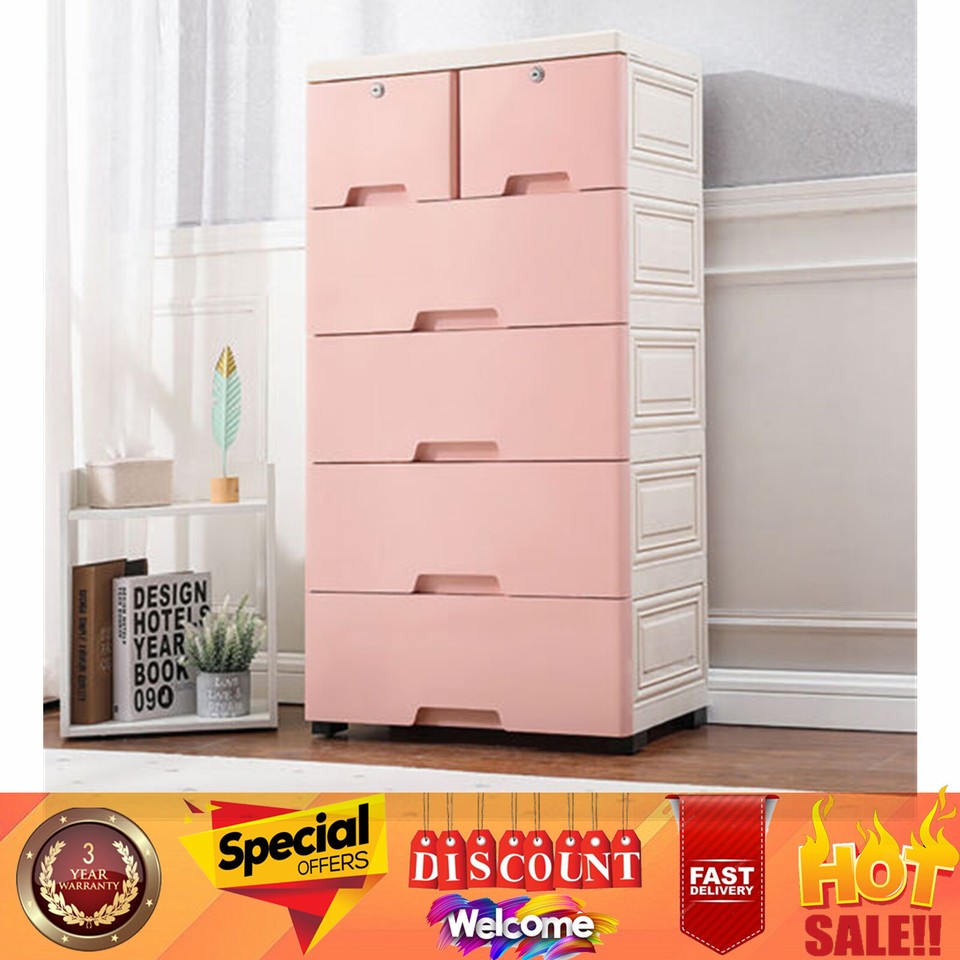 6 Closet Drawers Organizer Storage Plastic Dresser Clothes