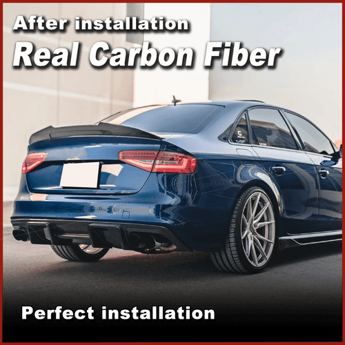 Alerón trasero de carbono labio del alerón del maletero para Audi A4 B8.5 A4L 2013-2016 - Imagen 2 de 12
