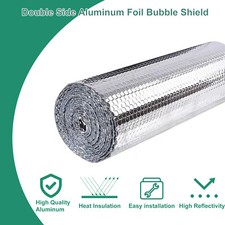 59"x8.2FT Double Reflective Bubble Insulation Foam Aluminum Foil Insulation Roll
