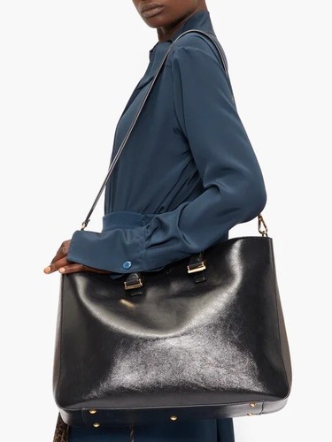 Authenric Dark Navy Blue Fendi Twins FF Tote Bag Crossbody