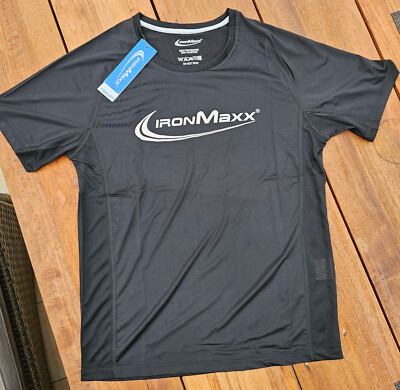 IronMaxx Premium T-Shirt Men Black-White OVP SALE AKTION