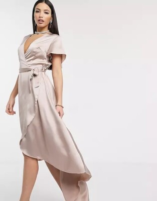 missguided silk dress MISSGUIDED Satin Boat Neck Tank DressMISSGUIDED