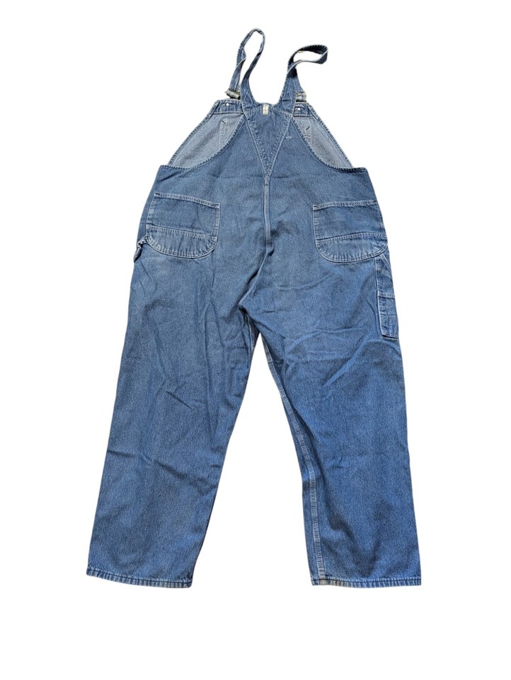 VTG Key Imperial Overalls Mens 52x30 Blue Denim Pockets Farmers